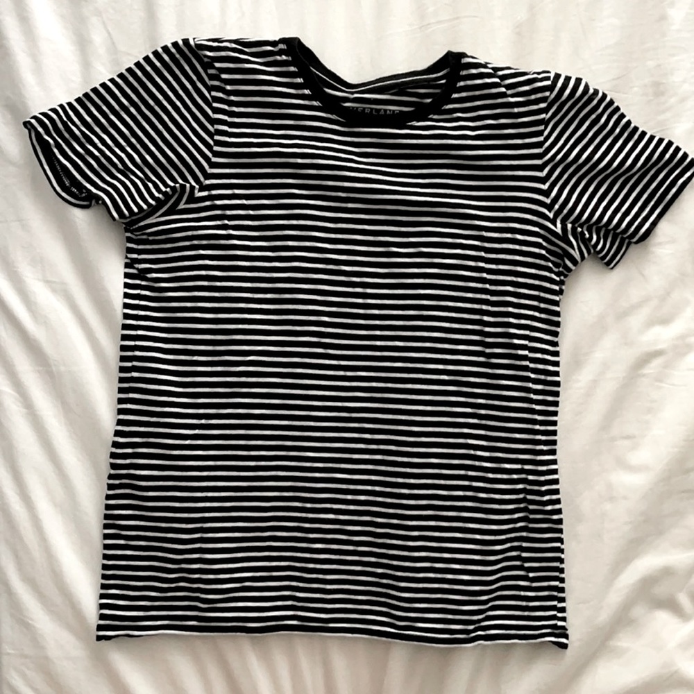 Used everlane striped b&w petite tee, size small